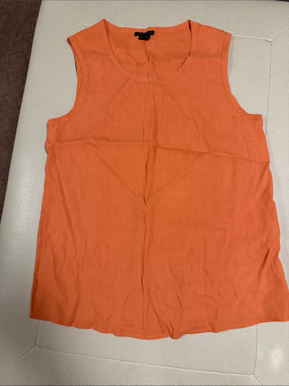 Women's Sleeveless Tank Top in Bright Orange - Theory